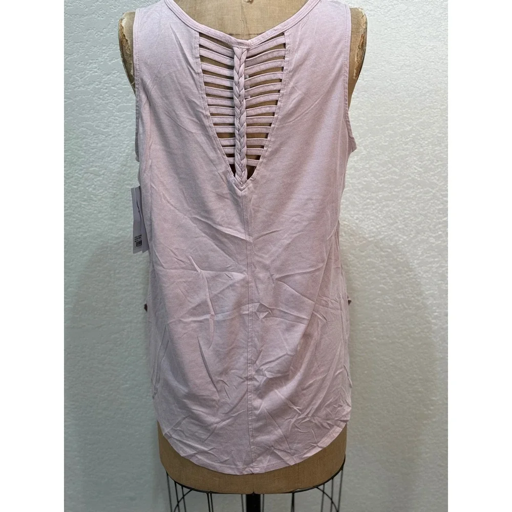 Sage Collective Women XL Bare Pink Braided Strappy Back Flowy Tank Top NWT - Picture 5 of 11